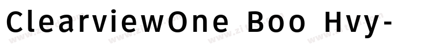 ClearviewOne Boo Hvy字体转换